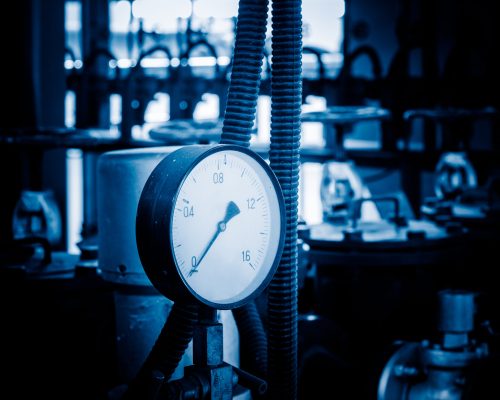 steel pipelines and cables in a plant,Industrial zone.